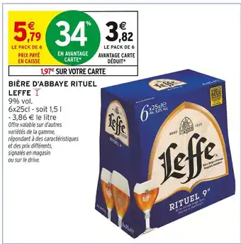 Intermarché Leffe Bière d'Abbaye Rituel offre