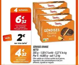 Netto NETTO Génoises Orange offre