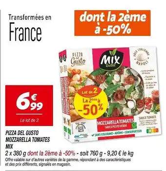 Netto Mix Buffet Pizza Del Gusto Mozzarella Tomates offre