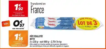 Netto NETTO Pâte Feuilletée offre