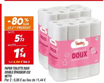 Netto NETTO Papier toilette doux double épaisseur x32 offre