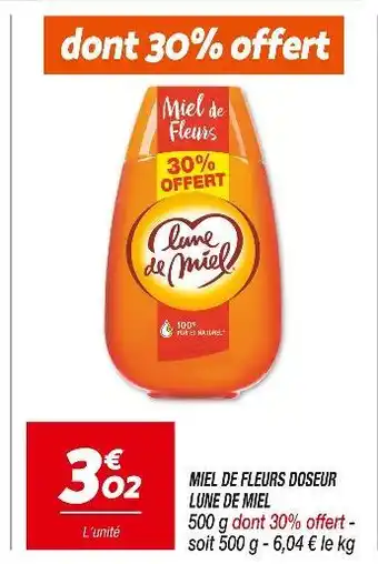 Netto Lune de Miel Miel de Fleurs Doseur offre