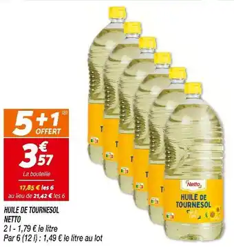 Netto NETTO Huile de Tournesol offre