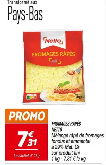 Netto NETTO Fromages Râpés offre