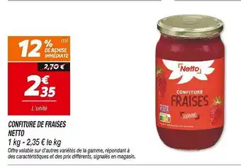 Netto NETTO Confiture de fraises offre