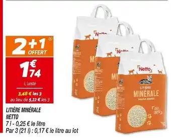 Netto NETTO Litière Minérale offre