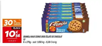 Netto LU Granola maxi cookie gros éclats de chocolat offre