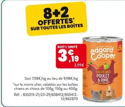 Animalis Edgard & Cooper 8+2 offertes sur toutes les boîtes de la marque Edgard & Cooper offre