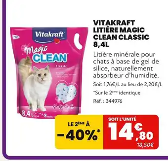 Animalis Vitakraft Litière Magic Clean Classic 8,4L offre