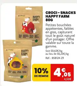 Animalis Croci Snacks Happy Farm 80 G offre