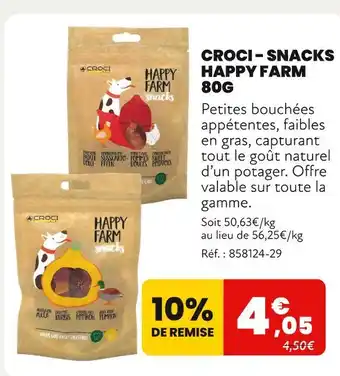 Animalis Croci Snacks Happy Farm 80 G offre