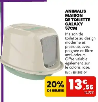 Animalis ANIMALIS Maison de toilette Galaxy 57cm offre