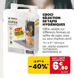 Animalis Croci Sélection de tapis hygiéniques offre