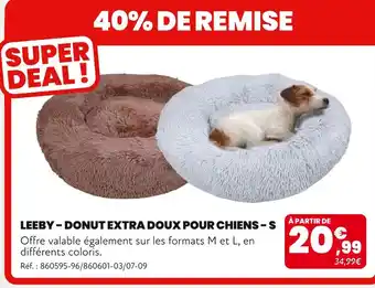 Animalis Leeby Donut extra doux pour chiens - S offre