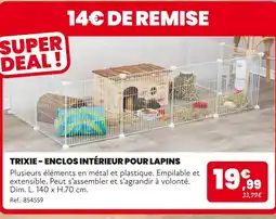 Animalis TRIXIE Enclos intérieur pour lapins offre
