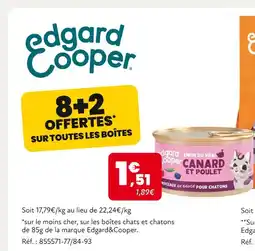 Animalis Edgard & Cooper 8+2 offertes sur toutes les boîtes de la marque Edgard & Cooper offre