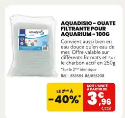 Animalis Aquadisio Ouate filtrante pour aquarium - 100 G offre