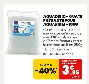 Animalis Aquadisio Ouate filtrante pour aquarium - 100 G offre