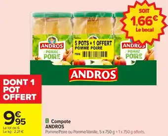 Carrefour Market Compote andros offre