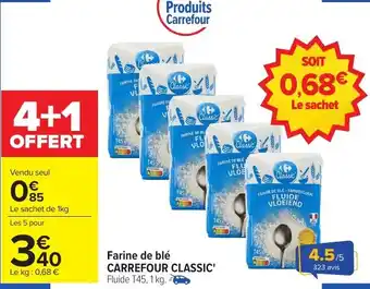 Carrefour Market Farine de blé carrefour classic offre
