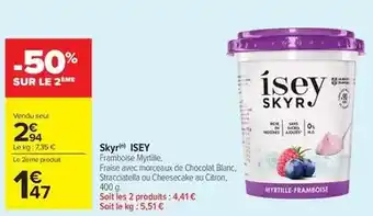 Carrefour Drive Isey skyr - skyr offre