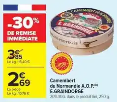 Carrefour Drive E.graindorge - camembert de normandie a.o.p offre