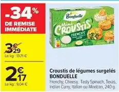 Carrefour Drive Bonduelle - croustis de légumes surgelés offre