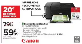 Carrefour Canon - imprimante multifonction réf. : c8 tr8175159 noire offre