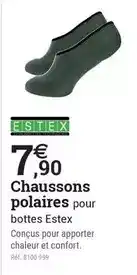 Espace emeraude Estex - chaussons polaires offre