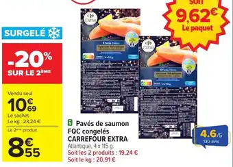 Carrefour Market Pavés de saumon fqc congelés carrefour extra offre