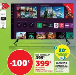 Hyper U SAMSUNG Téléviseur 55" uhd 4k samsung offre