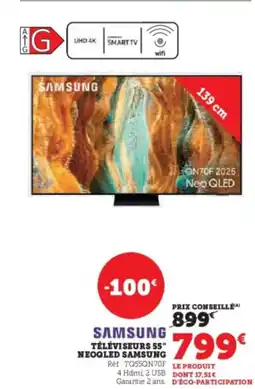Hyper U SAMSUNG Téléviseurs 55" neogled offre