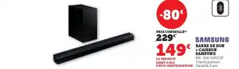 Hyper U SAMSUNG Barre de son + caisson offre