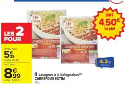 Carrefour Market Lasagnes à la bolognaises carrefour extra offre