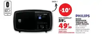 Hyper U PHILIPS Radio bluetooth vintage the janet offre