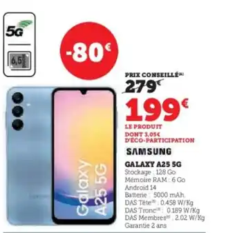 Hyper U SAMSUNG Galaxy a25 5g offre