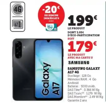 Hyper U SAMSUNG Galaxy A17 4G offre