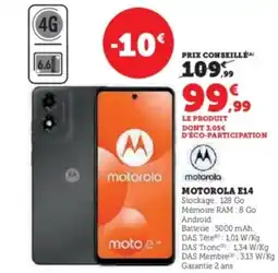 Hyper U MOTOROLA E14 offre