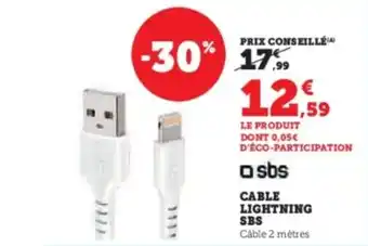 Hyper U SBS Cable lightning offre