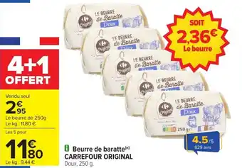 Carrefour Market Beurre de baratte carrefour original offre