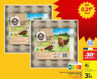 Carrefour Market Oeufs de poules élevées en plein air carrefour original offre