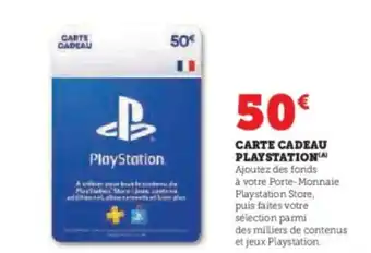 Hyper U PLAYSTATION Carte cadeau offre