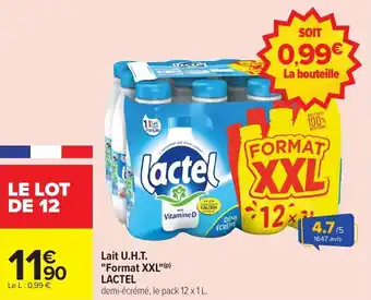 Carrefour Market Lait u.h.t. format xxl lactel offre