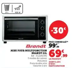 Hyper U BRANDT Mini four multifonction offre