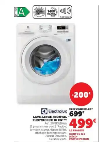 Hyper U ELECTROLUX Lave-linge frontal offre