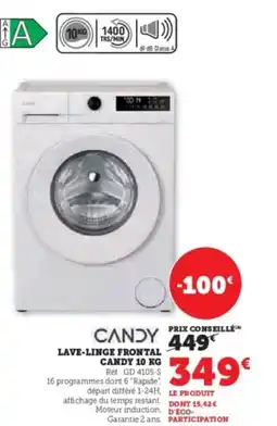 Hyper U CANDY Lave-linge frontal offre