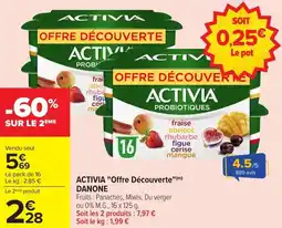 Carrefour Market Activia offre découverte danone offre