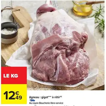 Carrefour Market Agneau gigot à rôtir offre