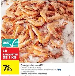 Carrefour Market Crevette cuite rose asc offre