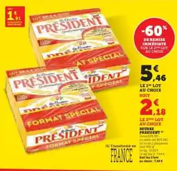 Hyper U PRESIDENT Beurre offre